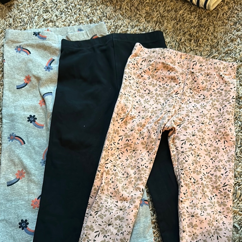 Like new 3t Kids' Patterned and Solid Leggings/pants Set. Pekoe brand.